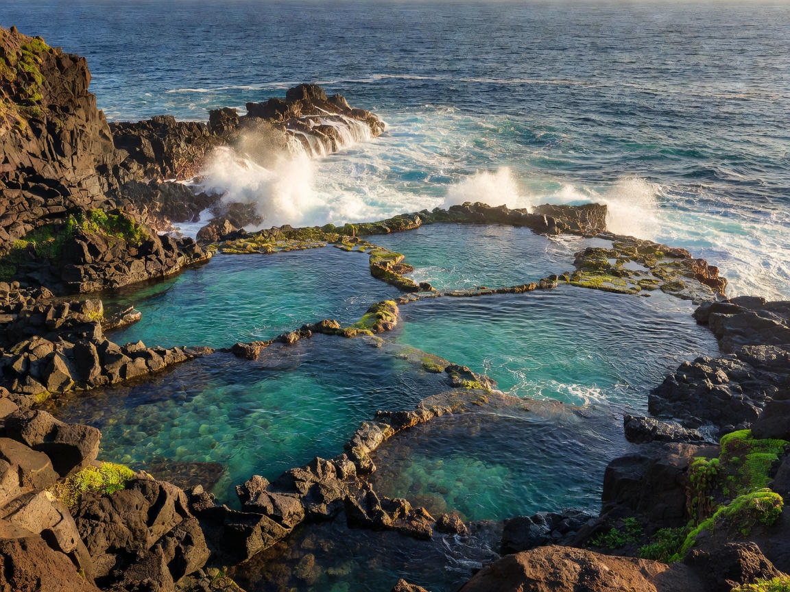 Porto Moniz natural ocean swimming pools Madeira